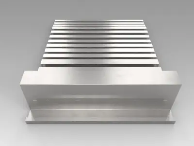 Metallic profile 3D model