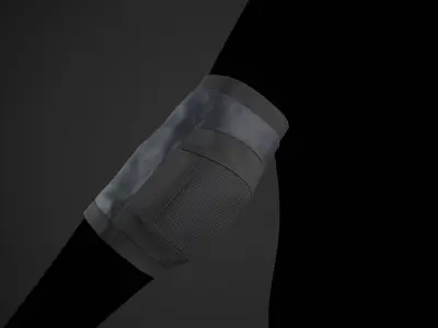 Blue Knee and Elbow Pads Low-poly 3D model