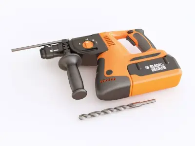 Black decker sds drill 3D model