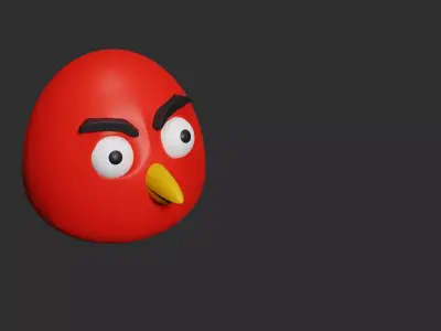 Birds angry bird Free low-poly 3D model