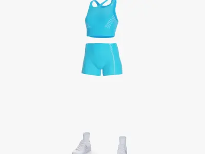 Yoga Clothing for Female 3D model