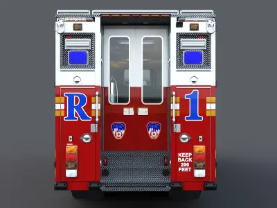 Fire Truck FDNY Rescue 1 3D model