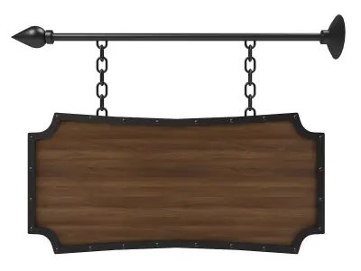 hanging sign 3D model