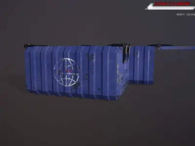 Container Low-poly 3D model purchase