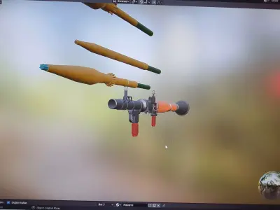 Rpg-7 Low-Poly Weapons In Game 3D Model Low-poly 3D model