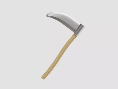 Scythe 3d model Low-poly 3D model