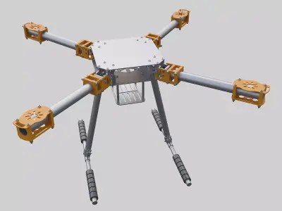 Four propeller drone 3D model