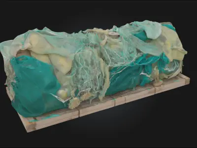Fishing Nets on a Pallet  Coastal Prop Model for Harbor 3D model