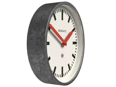 Newgate Luggage Wall Clock Iconic Industrial Railway Design Low-poly 3D model