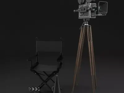 Classic Movie Camera 3D model