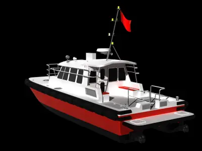 Patrol Boat 3D model 7