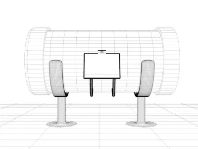 Futuristic Hibernation Space Pod  3D model