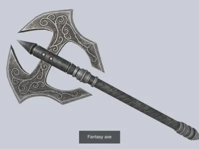 Fantasy axe collection 3D Model Pack