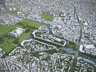 Bucharest - city and surroundings 3D model