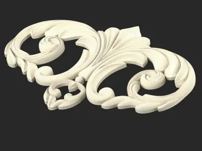 Decorative mirror carving 3d model 3D model