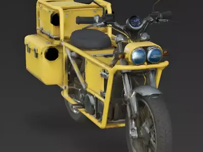 Realistic Urban Cargo Bike 3D Model Low-poly 3D model