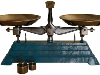 Antique Chinese Herbs Scales Low-poly 3D model