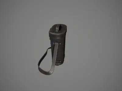Black Leather Binocular Bag Low-poly 3D model