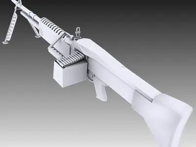 M60 Machine Gun 3D model shop