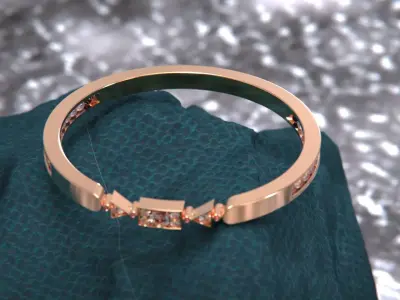 Crystal Geometry ring 3D model