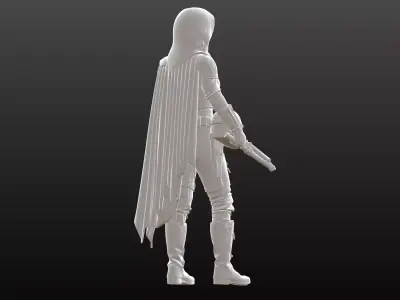 Galactic Huntress Figurine Mandalorian Inspired Collectible  3D print model