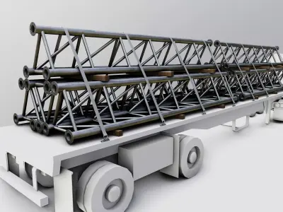 CARGO MODELS FOR TRUCK TRAILER-Roof Modul Type-1 3D model