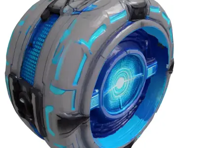 Glowing SciFi Power Core 3D model