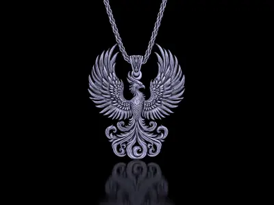 The mythical and exclusive Phoenix pendant 3D print model
