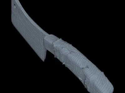 Cleaver Low Poly knife Low-poly 3D model