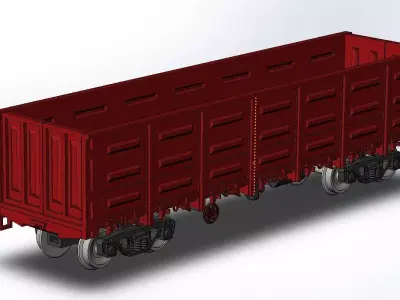Open wagon model 12-757 scale 1 to 87 3D print model