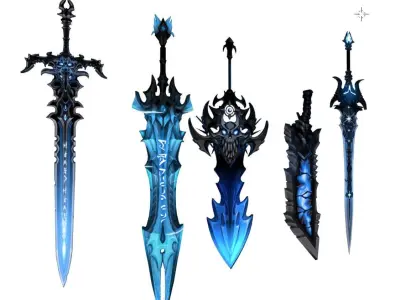 Swords Set world of warcraft Free low-poly 3D model