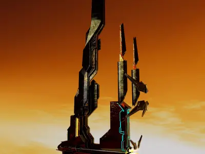 Spaceship cover by Cyan 3D model