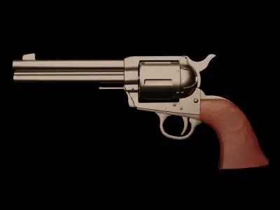 Remington Model 1890 Low-poly 3D model