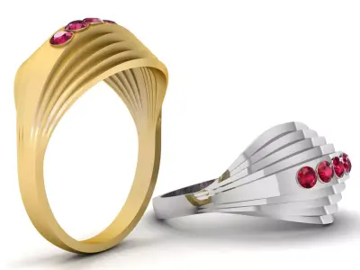 GOLD DIAMOUND RING  3D print model