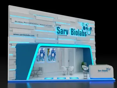 Exhibition Stall size 7x6Mtr Two Side Open 3D model  3D model