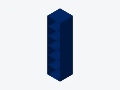 Kinda Locker - Resin - Locka - Six Tier Low-poly 3D model