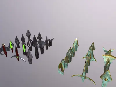 arrow archery arrows Low-poly 3D model