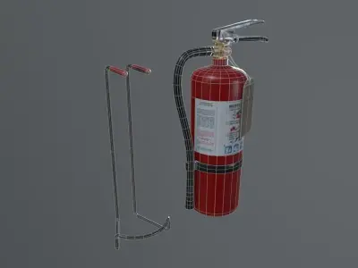 Game-ready Fire Extinguisher Prop Low-poly 3D model