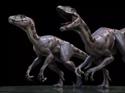 3D Velociraptor dinosaur Low-poly 3D model