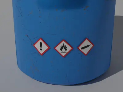 Gas bottle Low-poly 3D model purchase