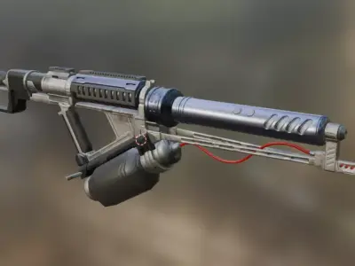 Helldivers 2 Flamethrower Free low-poly 3D model