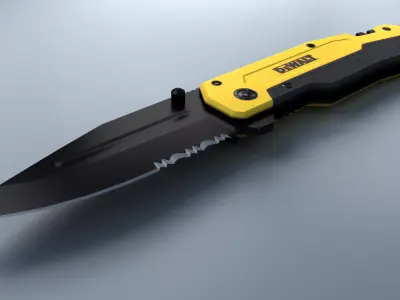 DEWALT Folding Pocket Knife DWHT10313 Low-poly 3D model