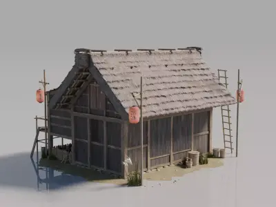 Traditional Japanese House 19 3D model