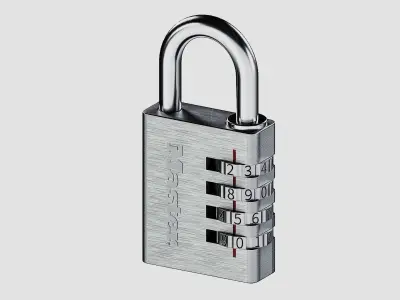 Padlock Low-poly 3D model purchase
