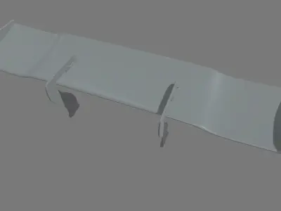 Car Spoiler 013 Low-poly 3D model