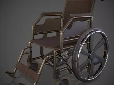 WheelChair 4K PBR Low-poly 3D model