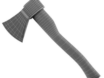 chopping axe Low-poly 3D model