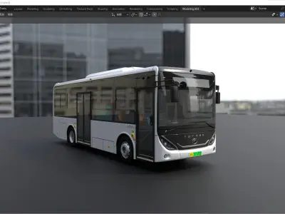 YUTONG E8i bus 3D model