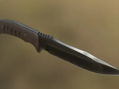 Knife Low-poly 3D model buy