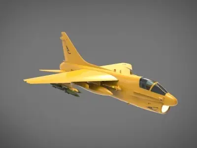 A 7E Corsair II 3D model buy
